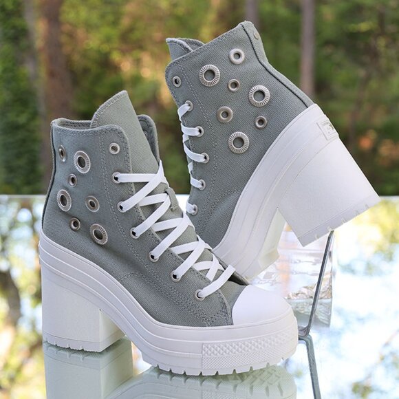 Converse Chuck 70 De Luxe Heel Platform Hi Metal Rings - Picture 5 of 15